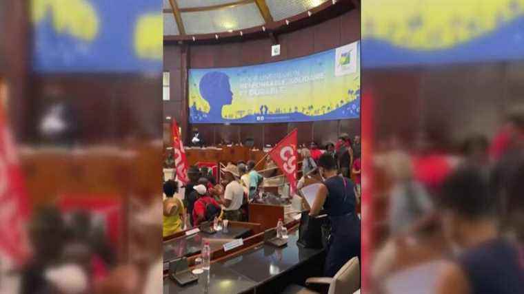 anti-health pass demonstrators force their way into the headquarters of the regional council, while the elected officials were gathered in the Hemicycle