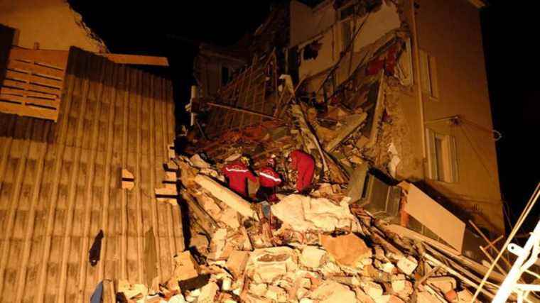 three people, including a woman and a baby, were taken from an apartment building that collapsed overnight in Sanary-sur-Mer