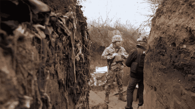 trenches dug on the border with Russia