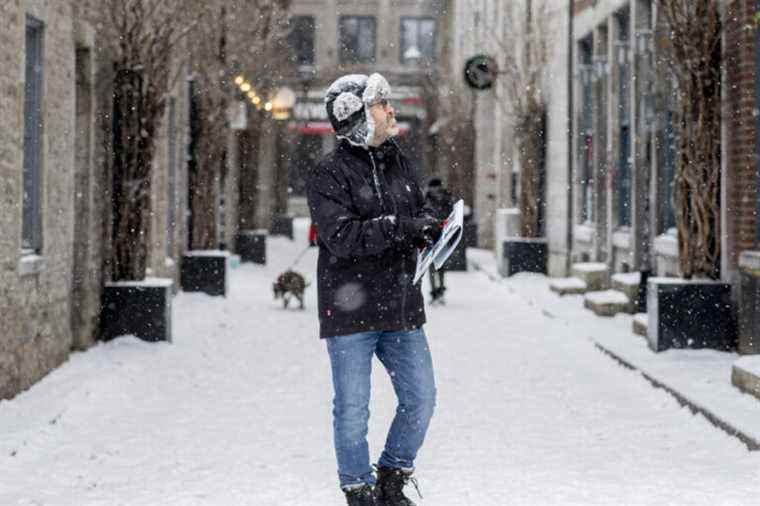 A rally through the streets of Old Montreal