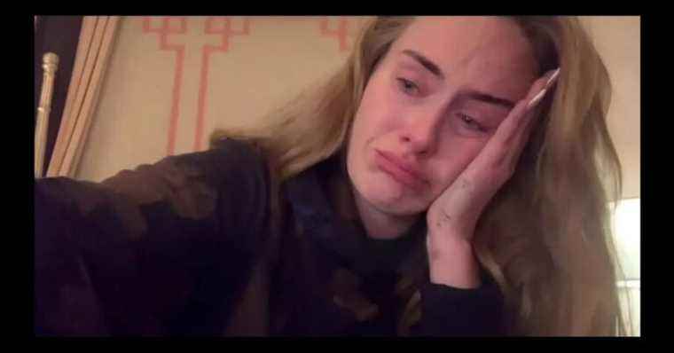 Adele collapsed: tears in her eyes, her very sad video announcement