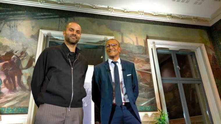 Basketball player Tony Parker presents his Academy project in Saint-Ouen