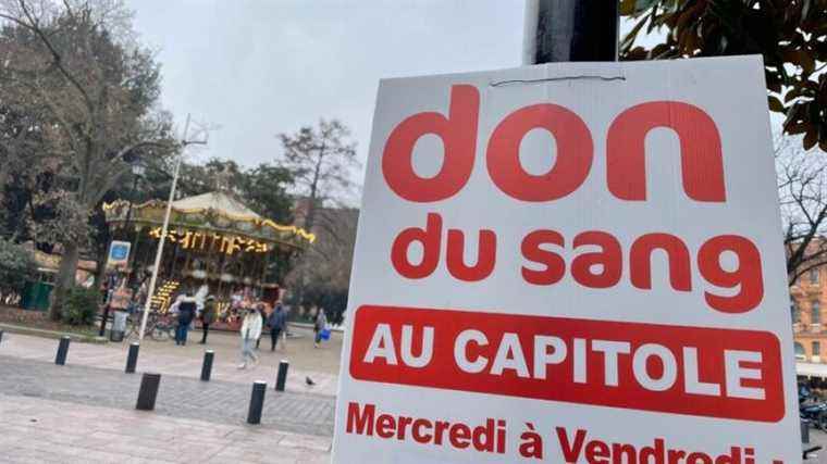 Blood donation at the Capitole in Toulouse