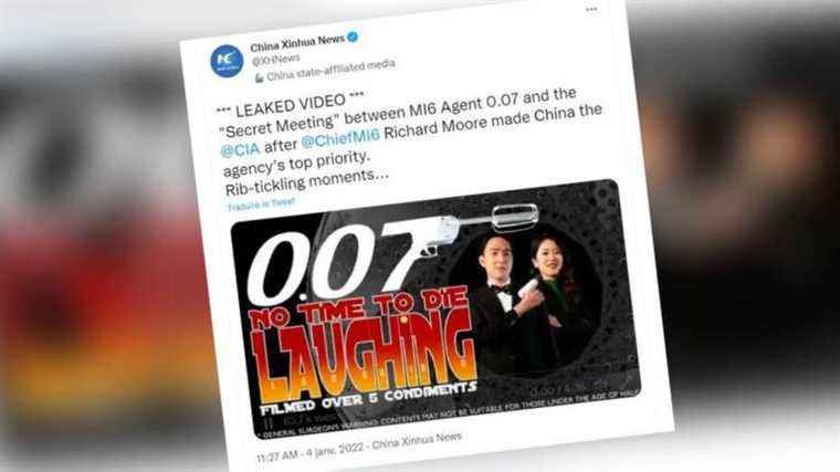 China parodies 007 on Twitter and pokes fun at Westerners