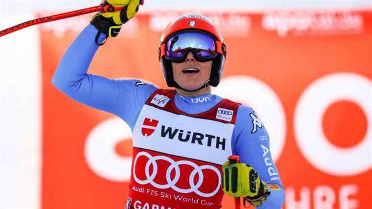 Federica Brignone and Cornelia Huetter share first place in the Garmisch-Partenkirchen super-G