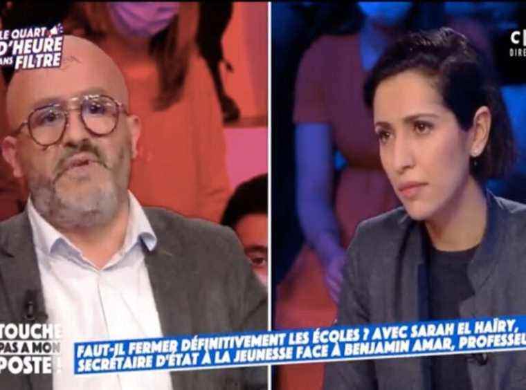 Invited in TPMP to discuss the health crisis in schools, a professor dezing Sarah El Haïry!