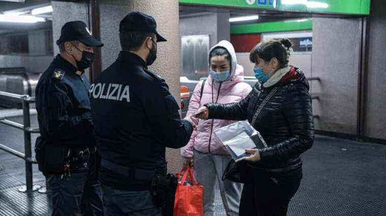 in Italy, police refuse to wear pink masks