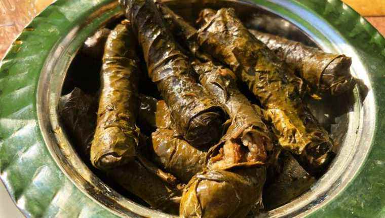 Learn how to make Lebanese stuffed grape leaves