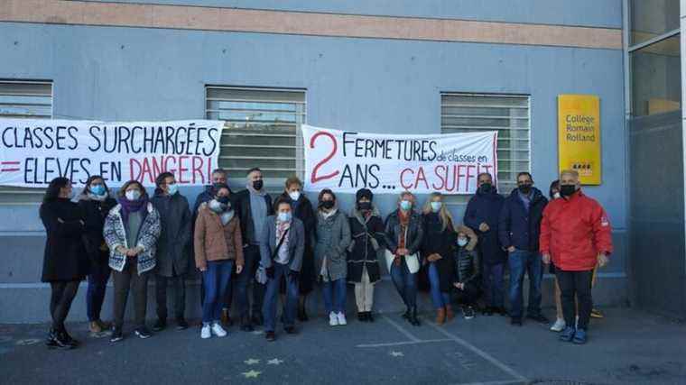 Mobilization against the closing of a class next year at the Romain-Rolland college in Nîmes