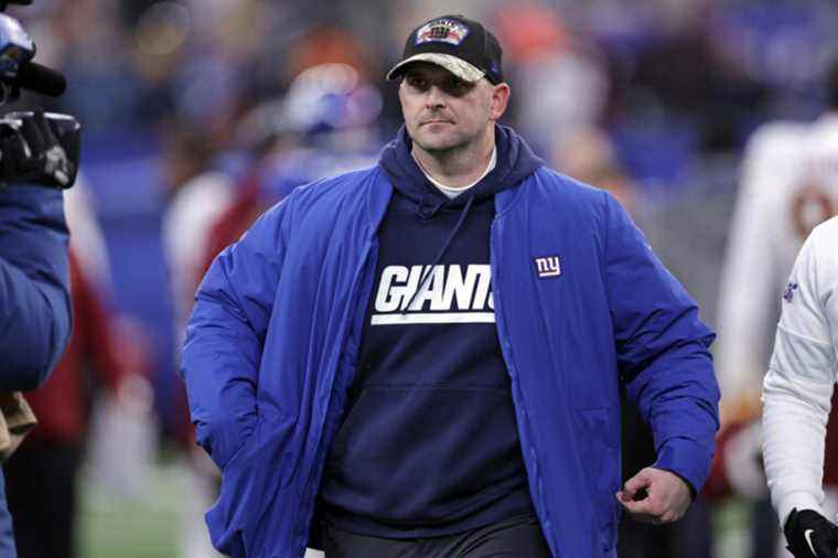 New York Giants |  Head coach Joe Judge sacked