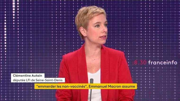 Short sentence from Macron, vaccine pass, Taubira’s candidacy, Simian affair … the “8:30 am franceinfo” from Clémentine Autain