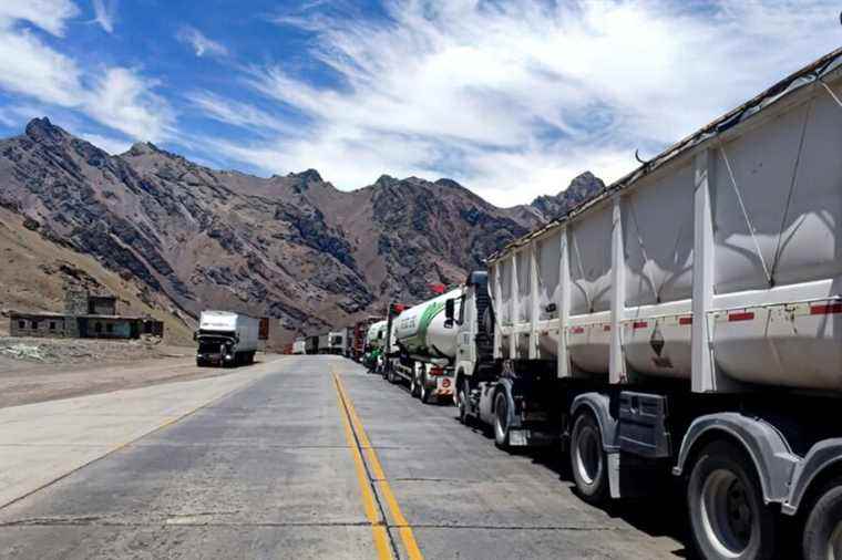 Systematic testing for COVID-19 |  More than 1,300 trucks blocked at the Argentina-Chile border