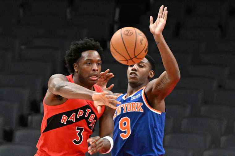 The team complete again, the Raptors win against the Knicks