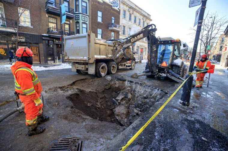 Three water main breaks in a few hours in Montreal