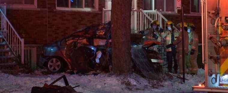 Two seriously injured in a collision with a tree in Hochelaga