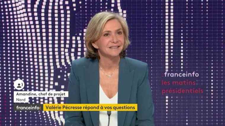 Valérie Pécresse, presidential candidate, answers questions from franceinfo listeners