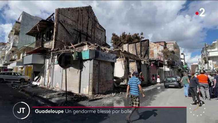 a gendarme wounded by bullet in Guadeloupe