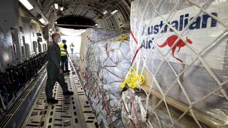 the first two emergency aid planes have finally arrived on site