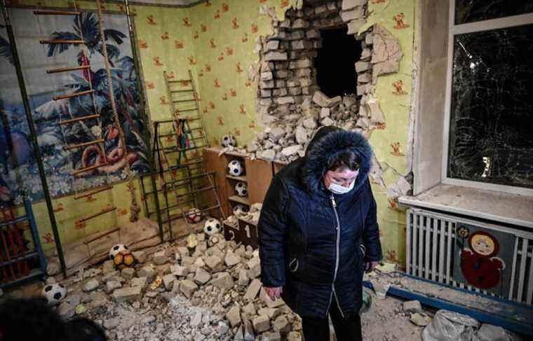 A bombed school in Ukraine creates quite a shock