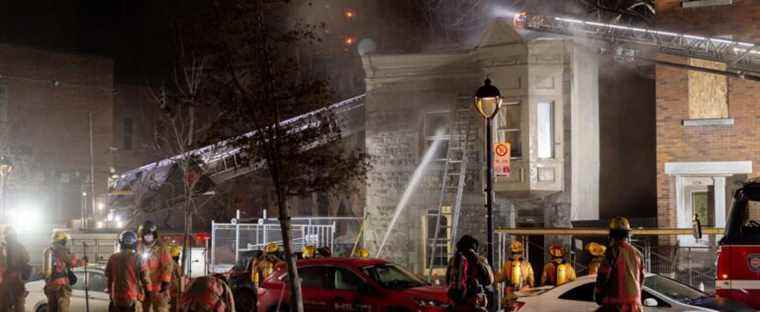 [EN IMAGES] Fire in a vacant building in Montreal