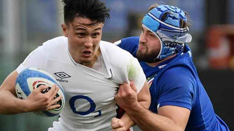 English nugget Marcus Smith scores the first try in Rome