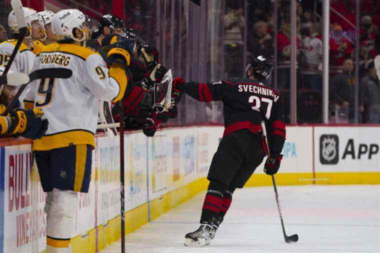 Friday in the NHL |  Hurricanes beat Predators 5-3