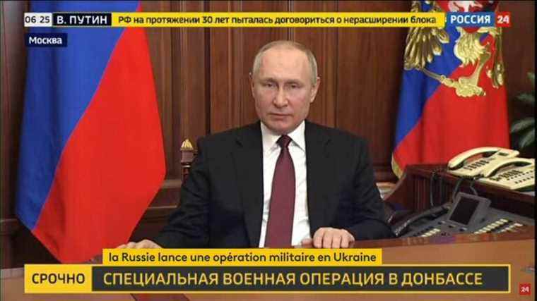 “I have decided on a special military operation”, announces Vladimir Putin