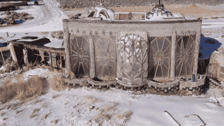 In the United States, green houses built in the middle of the desert