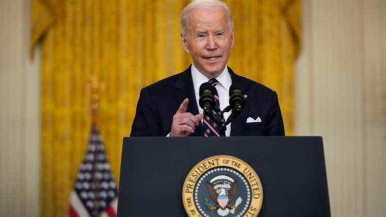 Joe Biden denounces “the beginning of a Russian invasion”