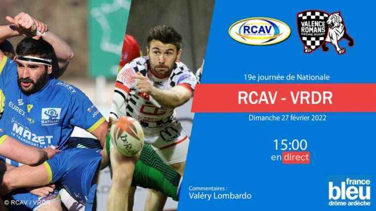 LIVE – Rugby: the RCAV receives the VRDR, follow the return derby, the 19th day of National