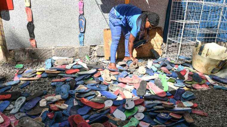 Ocean Sole, a flip-flop recycling company, is fighting plastic waste pollution on beaches in its own way