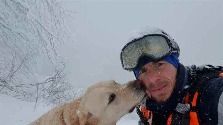 Osmosis, guide dog rescued after falling more than 150 meters