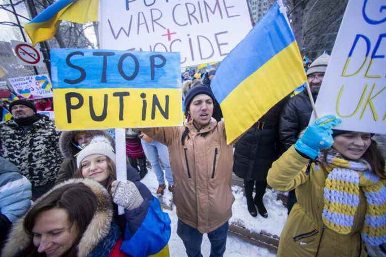 Rally in Montreal in support of Ukraine |  “Our heart is with them”