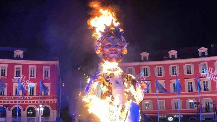 Relive the last illuminated corso of the Nice carnival and the cremation of the King of Animals