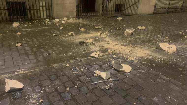 Seine-Maritime on yellow vigilance, stones fall from the Rouen courthouse