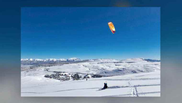 Snowkiting takes off at Font d’Urle