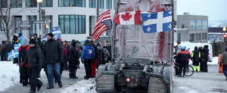 Stampede on flags by protesters