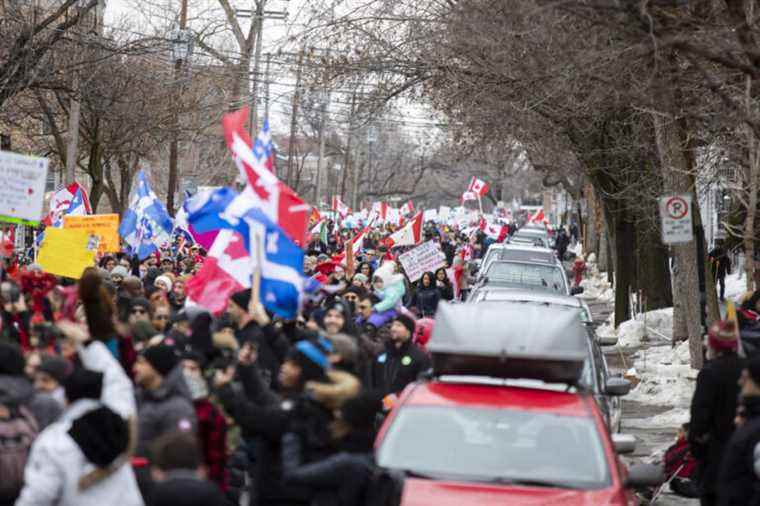 Support for truckers |  Demonstration and counter-demonstration organized in Montreal