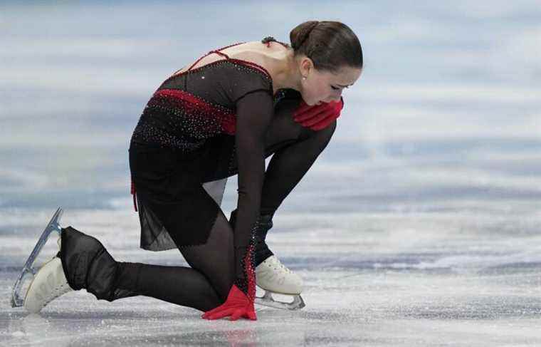 The presentation of medals in the team figure skating competition in abeyance