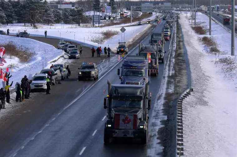 Truckers protest |  Ottawa police intercept two convoys from Quebec