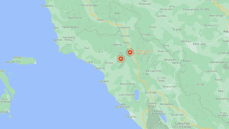 a magnitude 6.2 earthquake recorded in North Sumatra