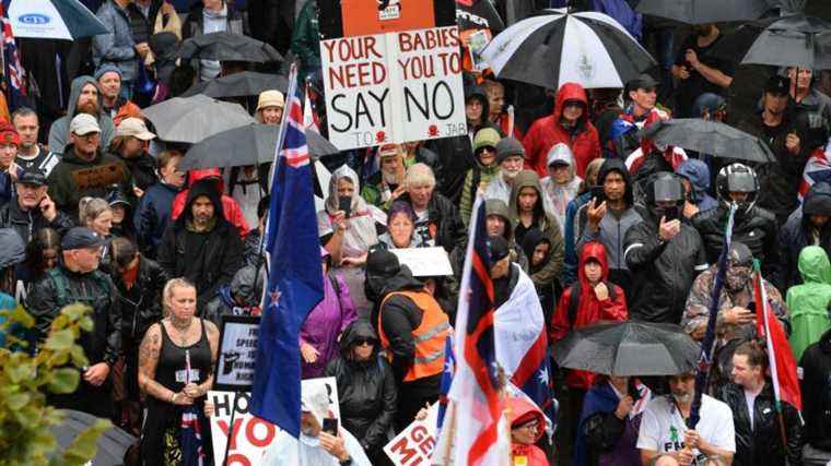 anti-vaccine protesters still mobilized despite a cyclone