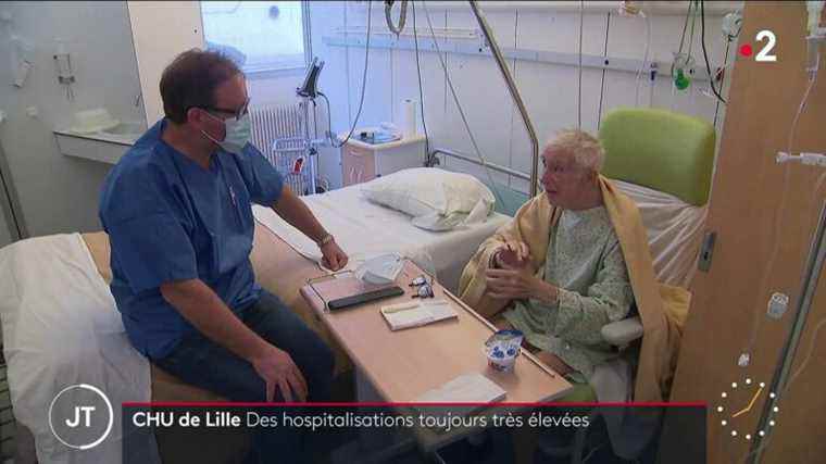 at the Lille University Hospital, a still high number of hospitalizations