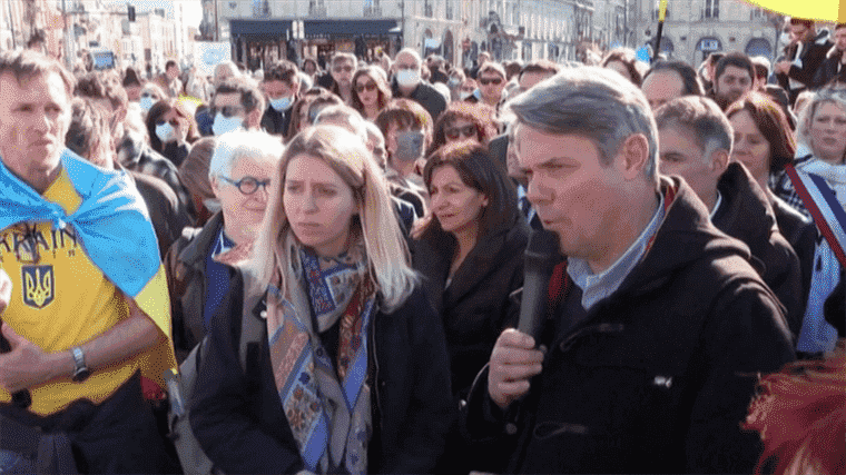 everywhere in France, demonstrations are organized in support of the Ukrainians