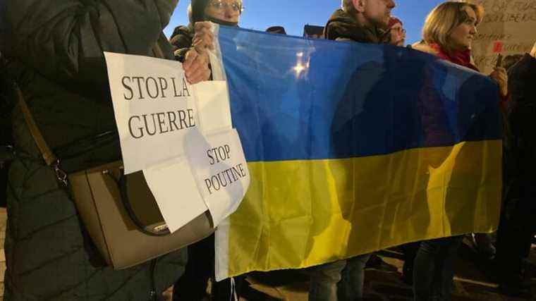 in Rouen, more than 600 people united against the war in Ukraine