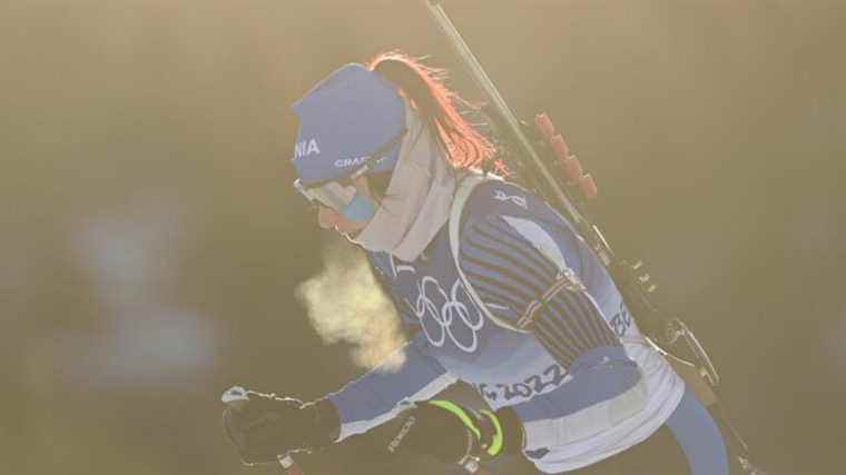 silver medal for biathlete Anaïs Chevalier-Bouchet in individual