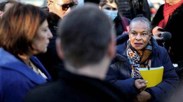 the left buries Christiane Taubira