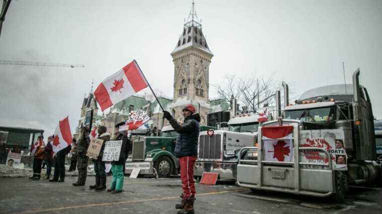 truckers protest against sanitary measures continues in Ottawa