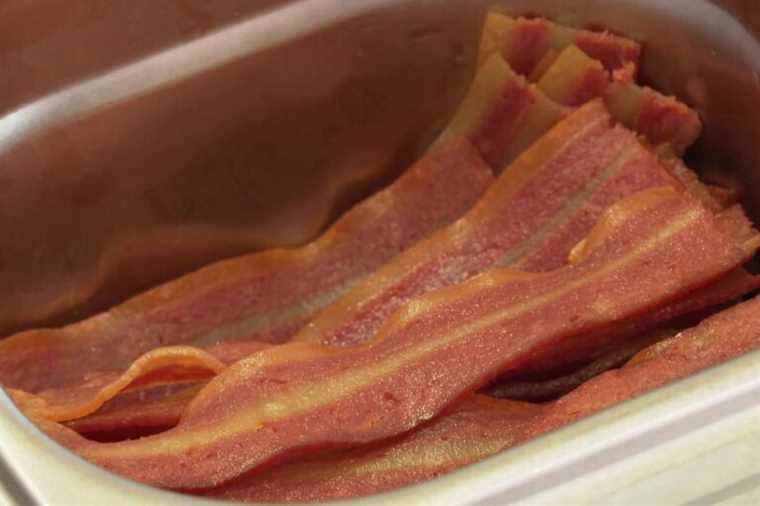 100% soy bacon is on the shelves of supermarkets and on our plates