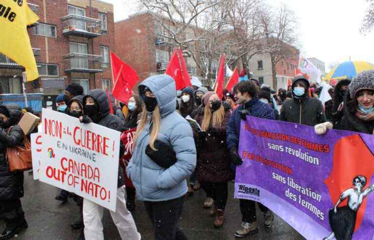 A march for women’s rights marked by the war in Ukraine